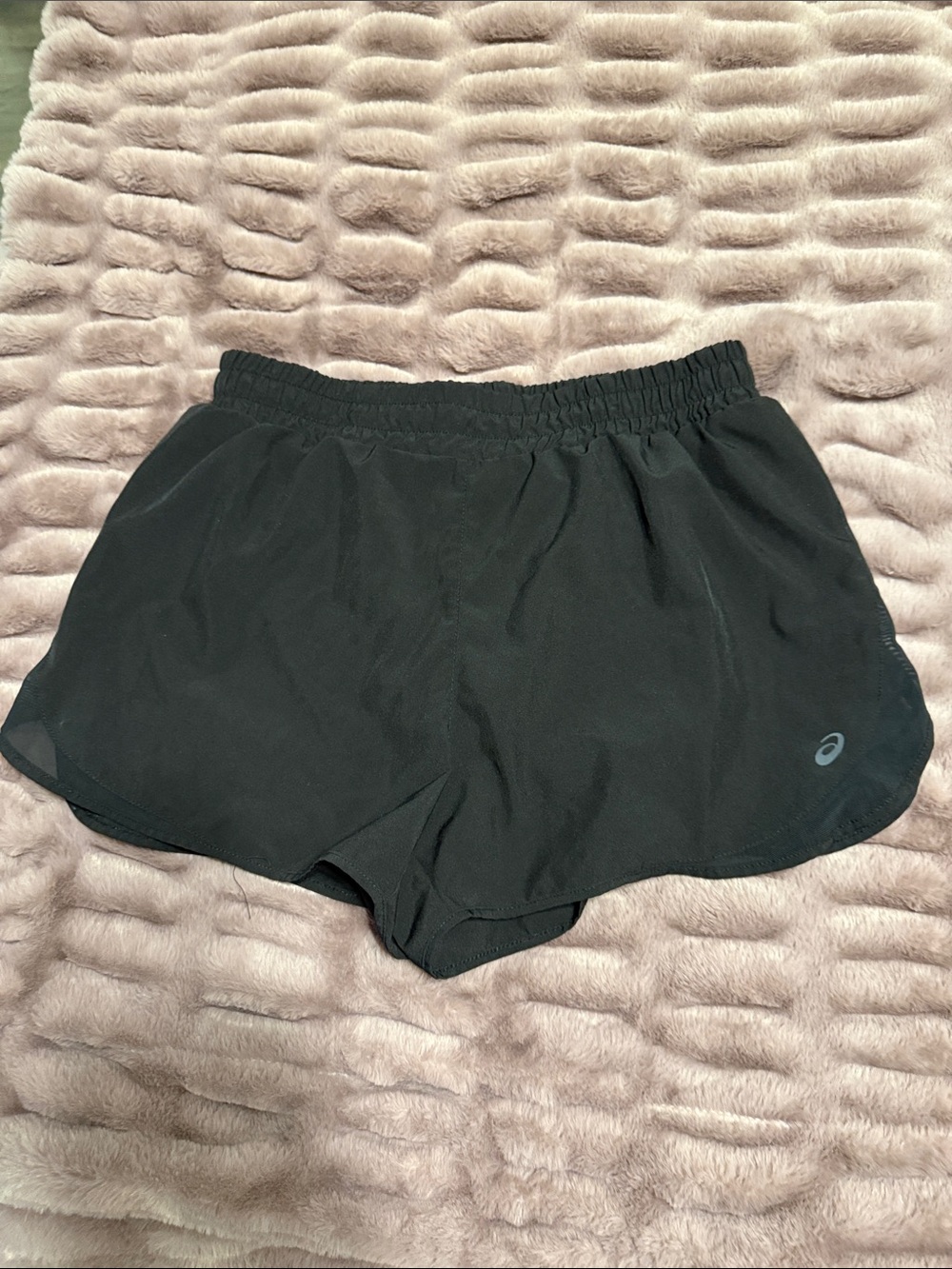 Asics Black Women's Athletic Shorts with Reflective Logo